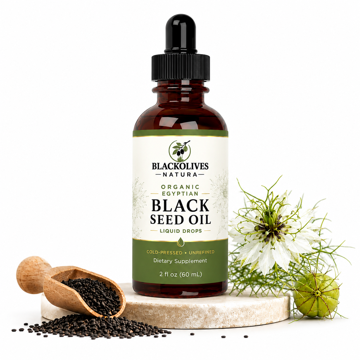 Organic Egyptian Blackseed oil -  60ml quantity